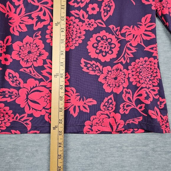 Saint James Floral Printed Size 10 3/4 Sleeve Boat Neck Tee - Picture 6 of 9